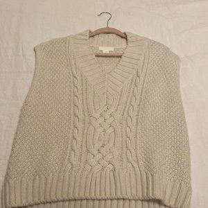 White sweater vest